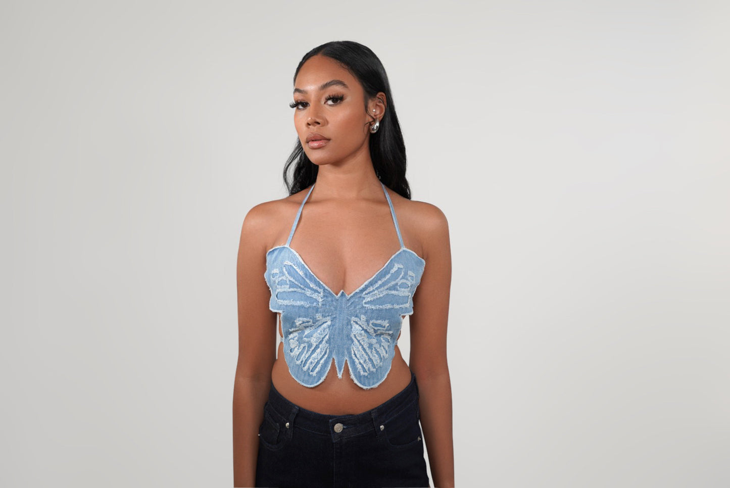 Denim Butterfly Top